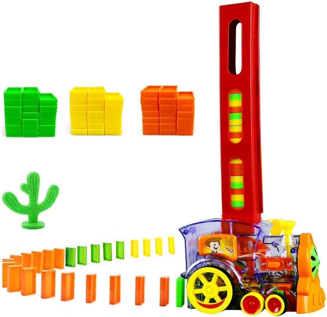 🚂🎨 360 Living Domino Train - Diversão Automática com Luzes e Som! 🌟