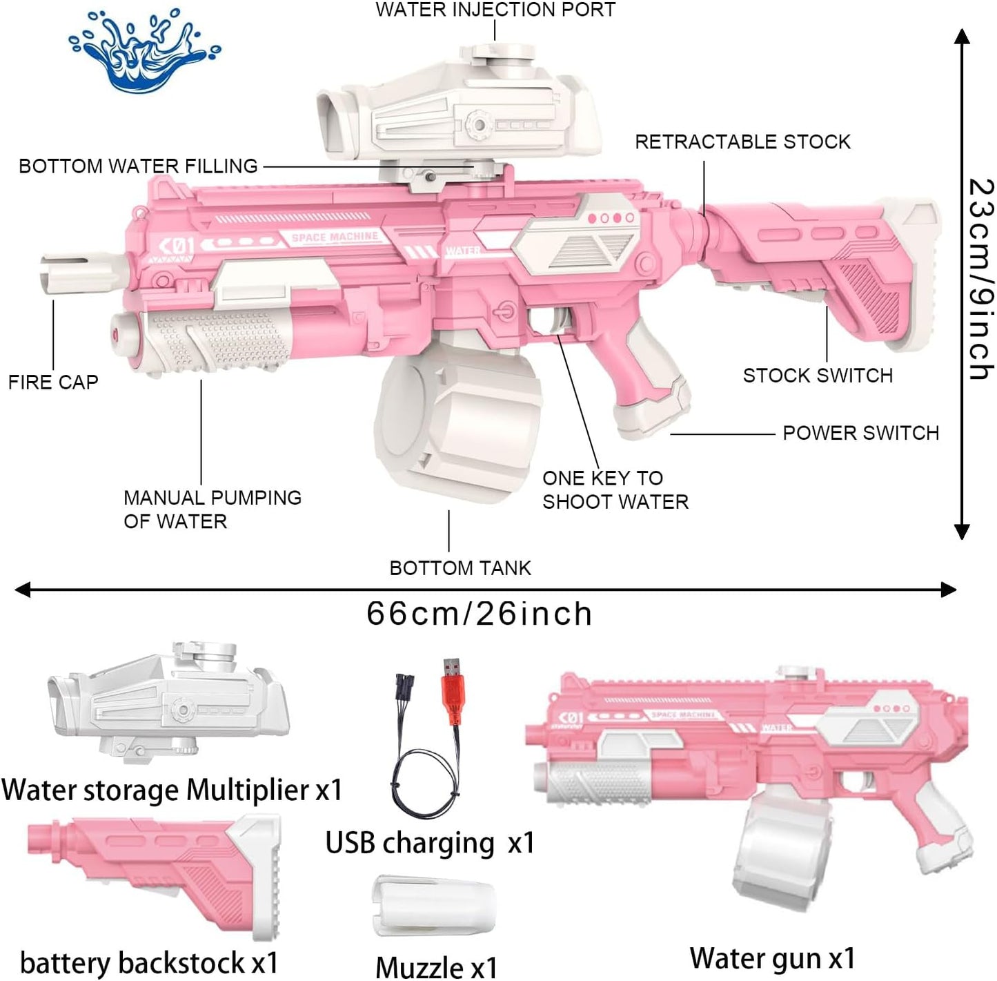 💦🔫 Pistola de Água Eletrónica - Diversão Automática para Crianças e Adultos! 🌞