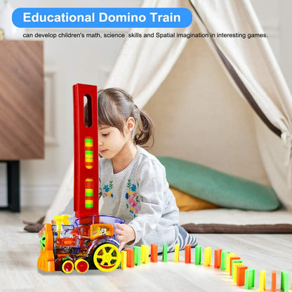 🚂🎨 360 Living Domino Train - Diversão Automática com Luzes e Som! 🌟