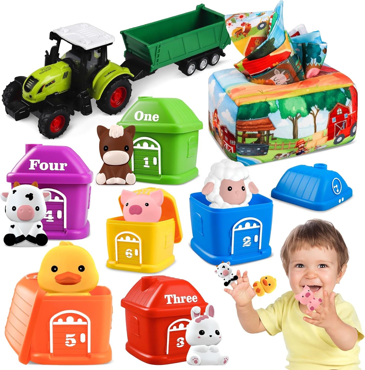 🎉🧸 Plunack Montessori 3 em 1 - O Brinquedo Educativo Perfeito para os Pequenos Exploradores! 🐾🚜