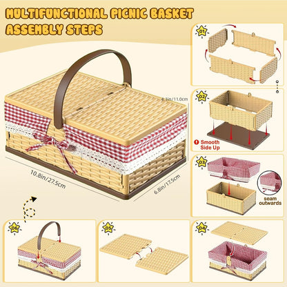 🧺🍓 GAGAKU 54PCS Picnic Basket Toy - Diversão e Criatividade para Crianças! 🎉