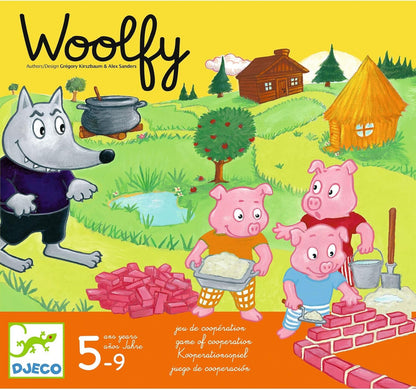 🐷🏠 Djeco Woolfy - Jogo de Cooperação Inspirado nos 3 Porquinhos! 🐺🎲