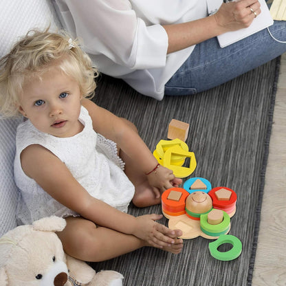 🧩🌈 Boxiki Kids - Brinquedo Montessori de Empilhar e Classificar Formas para Crianças! 🎨