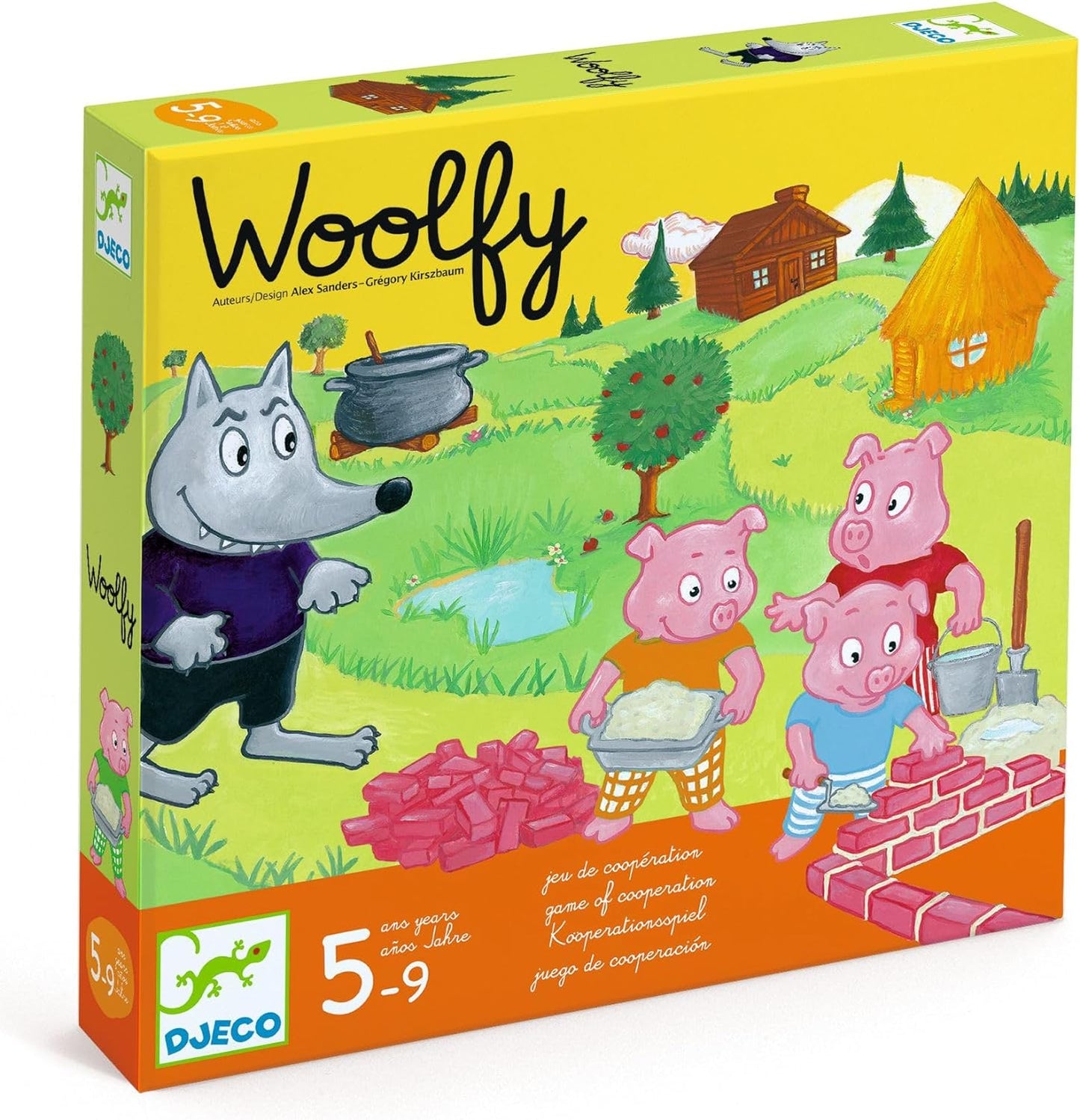 🐷🏠 Djeco Woolfy - Jogo de Cooperação Inspirado nos 3 Porquinhos! 🐺🎲