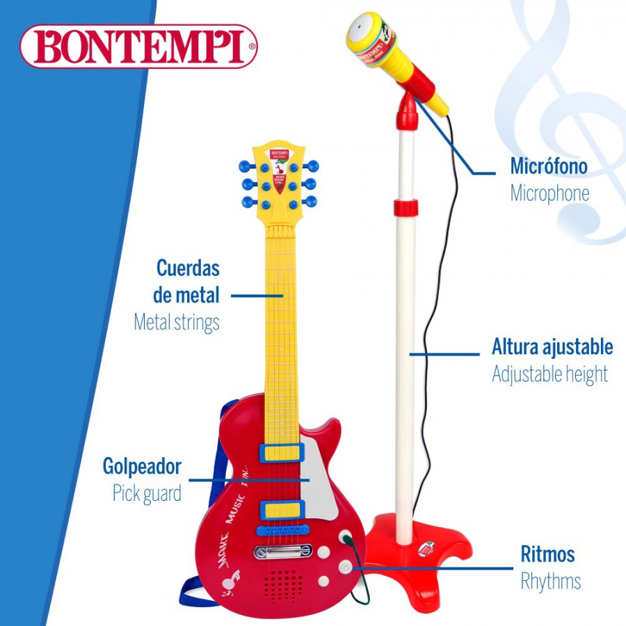 🎸 Guitarra Elétrica de Brinquedo com Microfone - Torne-se uma Estrela do Rock! 🎤✨