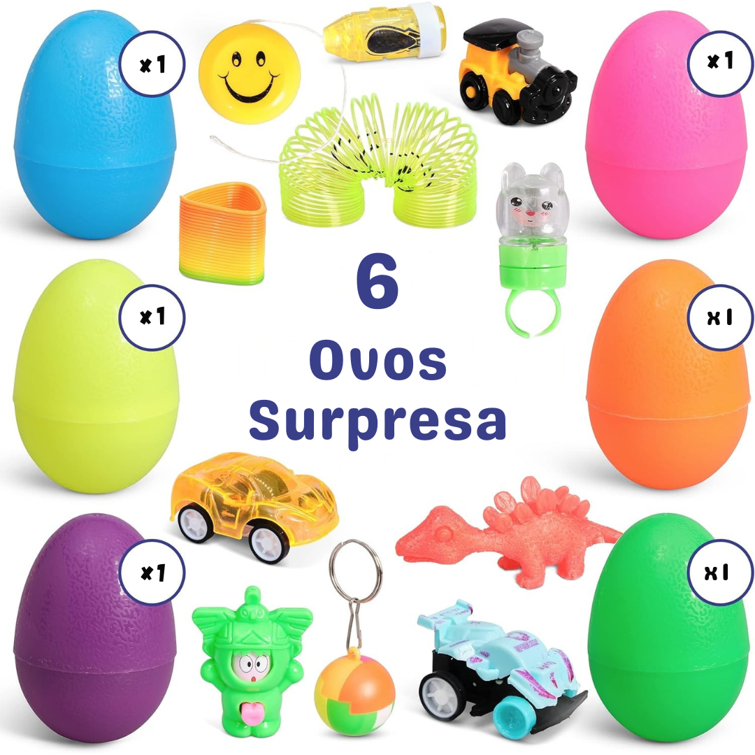 🐣 Pack de 6 Ovos Surpresa Prextex 🥚🎉